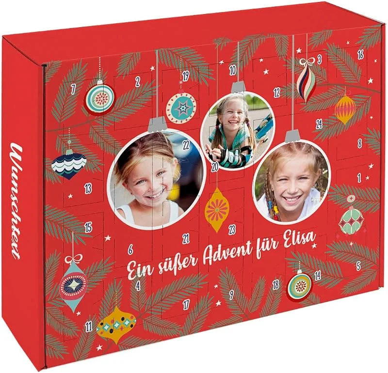 Besuche den Herz & Heim-Store Herz & Heim® Adventskalender mit 3 eigenen Fotos zum selbst befüllen - toller DIY Weihnachtskalender — Advent und Tisch