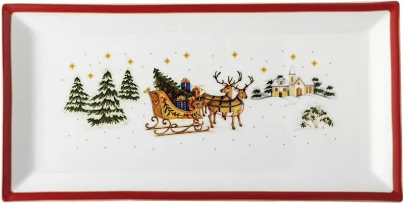 Besuche den Hutschenreuther-Store Platte eckig 36 cm Happy Wintertime 36x18 CM — Advent und Tisch