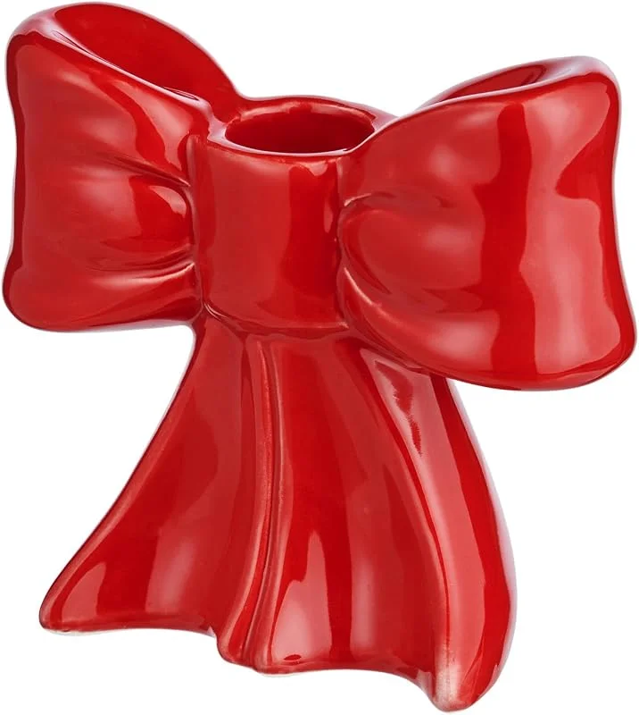 Besuche den BUTLERS-Store BUTLERS Stabkerzenhalter Dolomit - Present - Schleifen-Motiv — Kerzenlicht Abendessen
