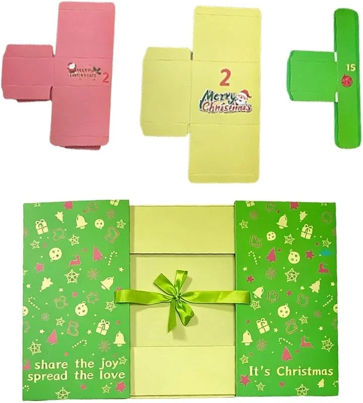Marke: Generisch Leere Adventsbox 24 Tage wiederverwendbare befüllbare faltbare leere Boxen — Advent und Tisch