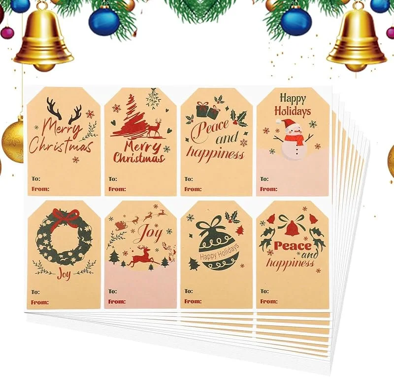 Marke: Generisch Weihnachtsetiketten Selbstklebende Dekoration Für Winterverpackungen — Geschenkverpackung