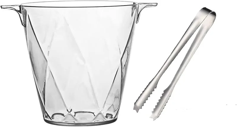 Marke: Lijiaxiuyc-101 eiskübel Durchsichtiger 1, 5-Liter-Eiskübel aus Acryl for 1 Wein- oder Champagnerflasche. Eiskübel mit Eiszange sektkübel — Wein und Festtafel