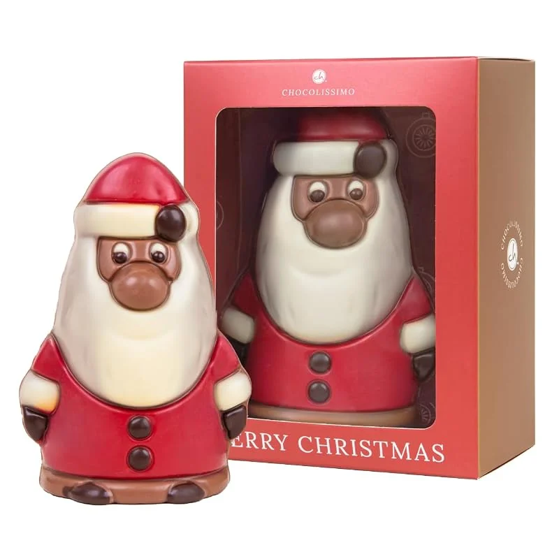 Besuche den CHOCOLISSIMO-Store CHOCOLISSIMO - Weihnachtsmann aus Schokolade - Geschenk Nikolaus, Weihnachten, Advent, Weihnachtsschokolade, Süßigkeiten - Schokoladenfigur, Geschenkidee Kinder, Frauen, Männer, Mädchen, Junge — Weihnachtskueche