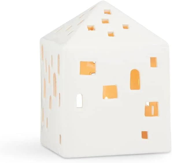 Besuche den HAK Kähler-Store Kähler Lichthaus Town House Urbania Sammlerobjekt dänisches Design, Weiss — Advent und Tisch