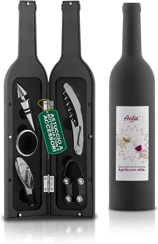 Marke: Avilia Avilia Sommelier Weinzubehör-Set, 5-teilig, Edelstahl 304 — Wein und Festtafel